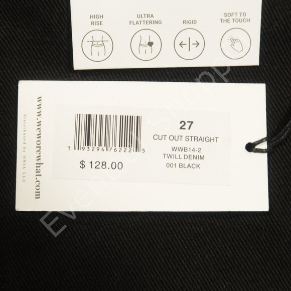 WeWoreWhat Cut Out Straight Jeans Womens 27 Black Revolve New - Picture 5 of 7